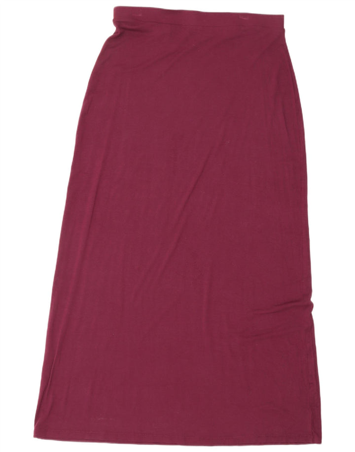 MARKS & SPENCER Womens Maxi Skirt UK 12 Medium W30  Purple Viscose