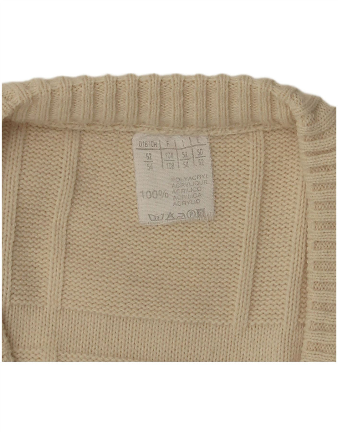 VINTAGE muški prsluk bez rukava IT 52/54 veliki sivo bijeli poliakril