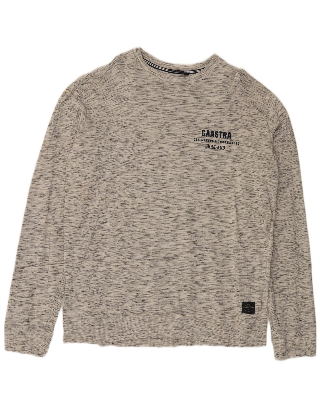 GAASTRA Muška majica dugih rukava 3XL, sivi flekasti pamuk