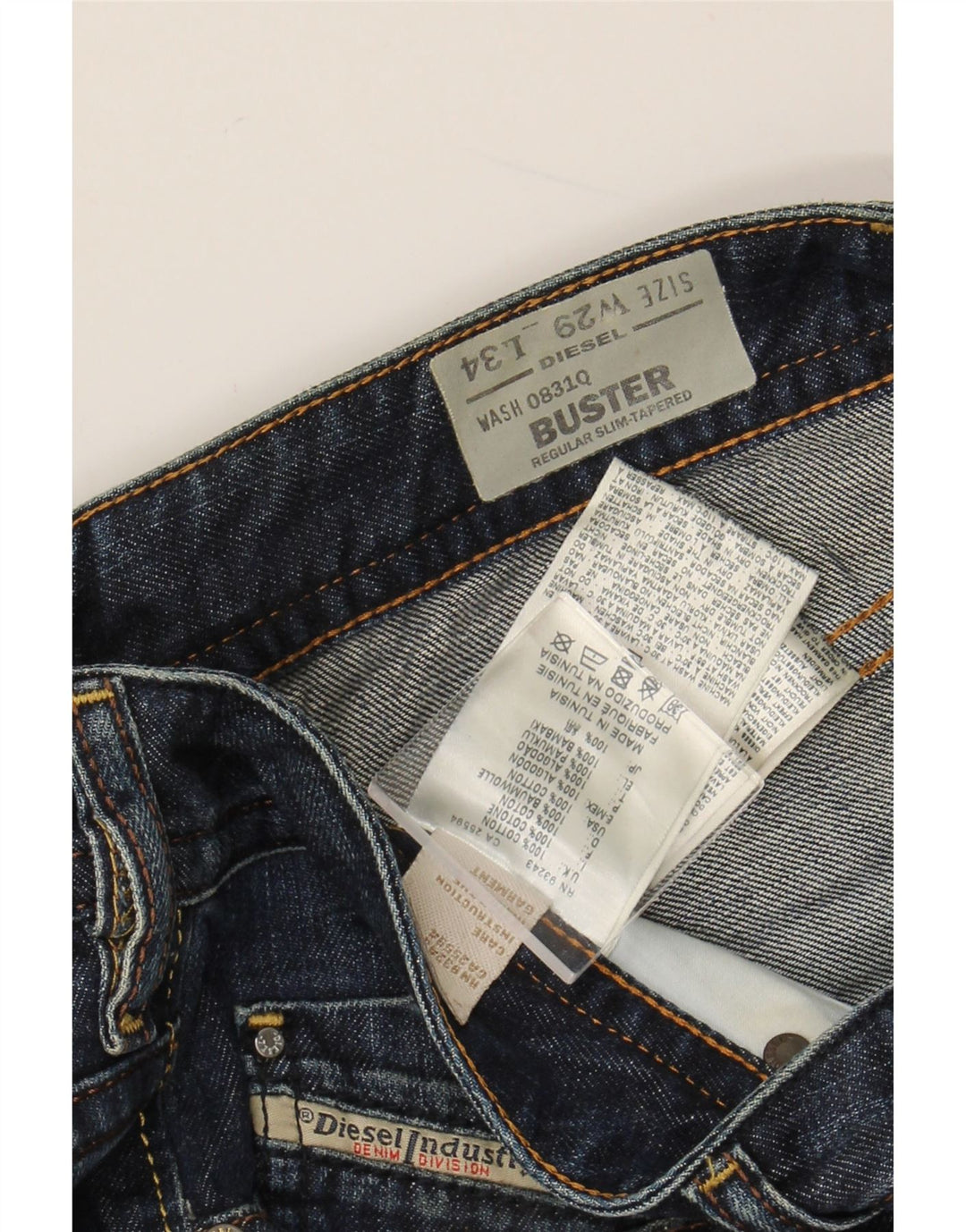 DIESEL Muške traperice Regular Slim sužene traperice W29 L30 tamnoplavi pamuk