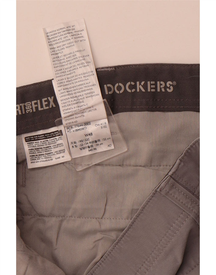DOCKERS Muške chino kratke hlače W48 4XL sivi pamuk