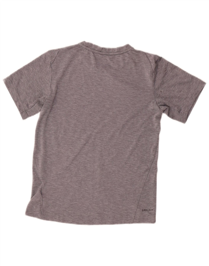 Nike Boys Dri Fit Graphic T-Shirt Top 10-11 Years Medium Grey Poliester