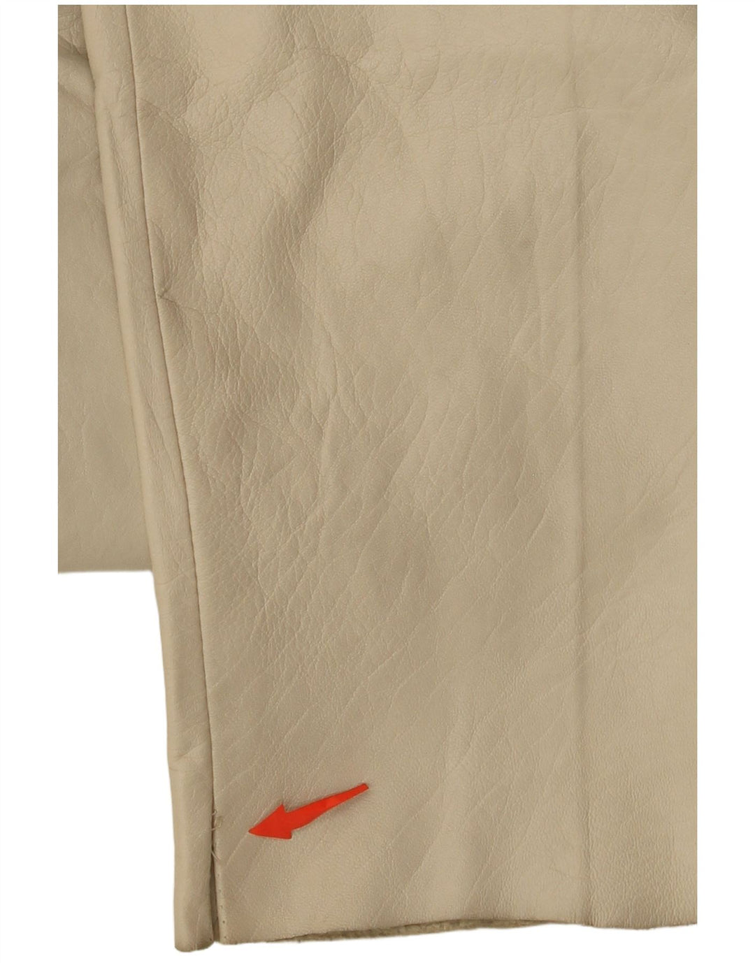 VINTAGE Ženske sužene kožne hlače W26 L30 Bež