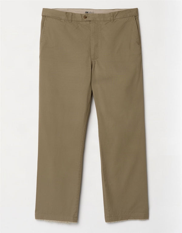 Marks & Spencer muške ravne chino hlače Blue Harbor W42 L29 kaki