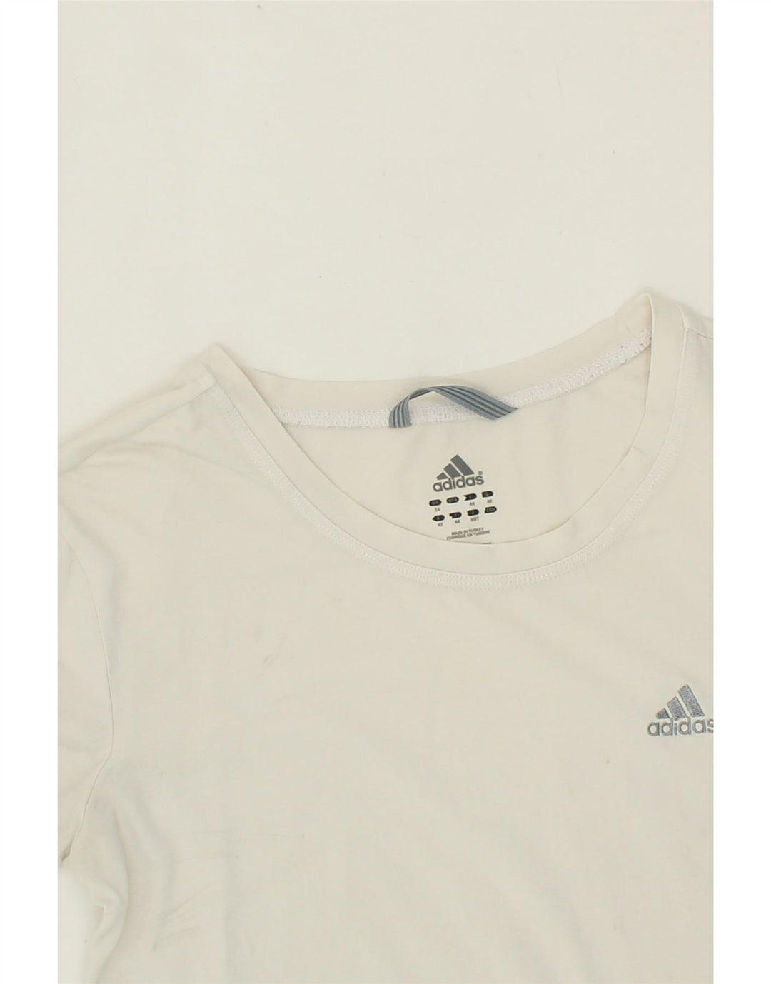 ADIDAS Womens Top Long Sleeve UK 16 Large  White Cotton Vintage Adidas and Second-Hand Adidas from Messina Hembry 