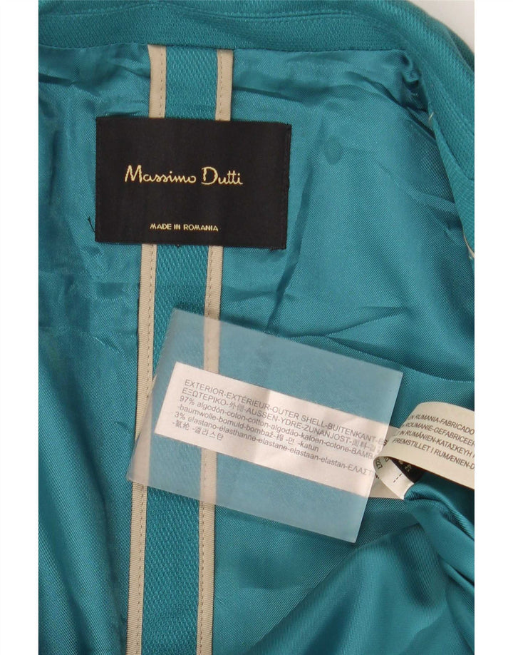 Massimo Dutti ženski sako sa 1 gumbom EU 40 srednje plavi pamuk