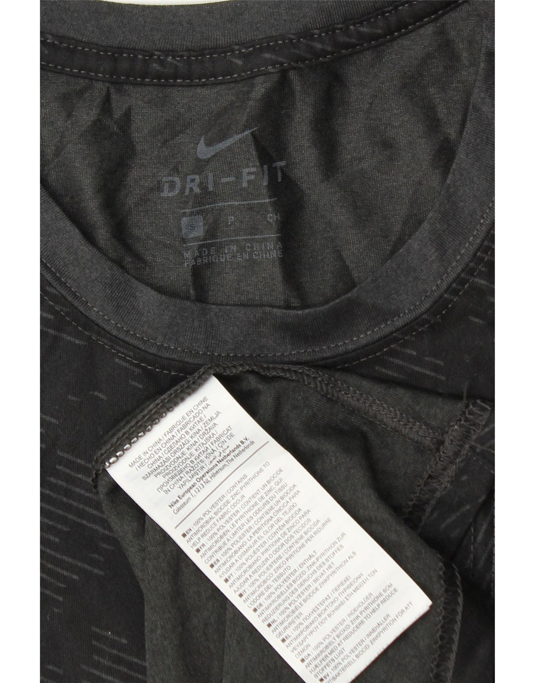 Nike Dri Fit majica kratkih rukava mala crna kamuflažna poliester