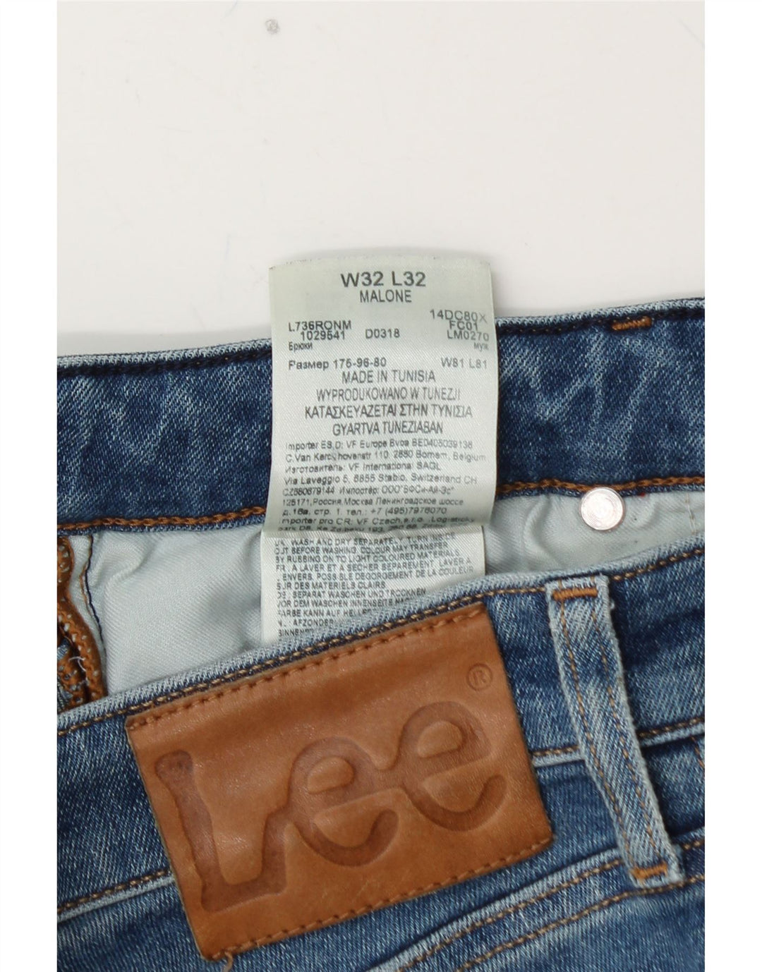 LEE Ženske uske traperice Malone W32 L32 Plavi pamuk