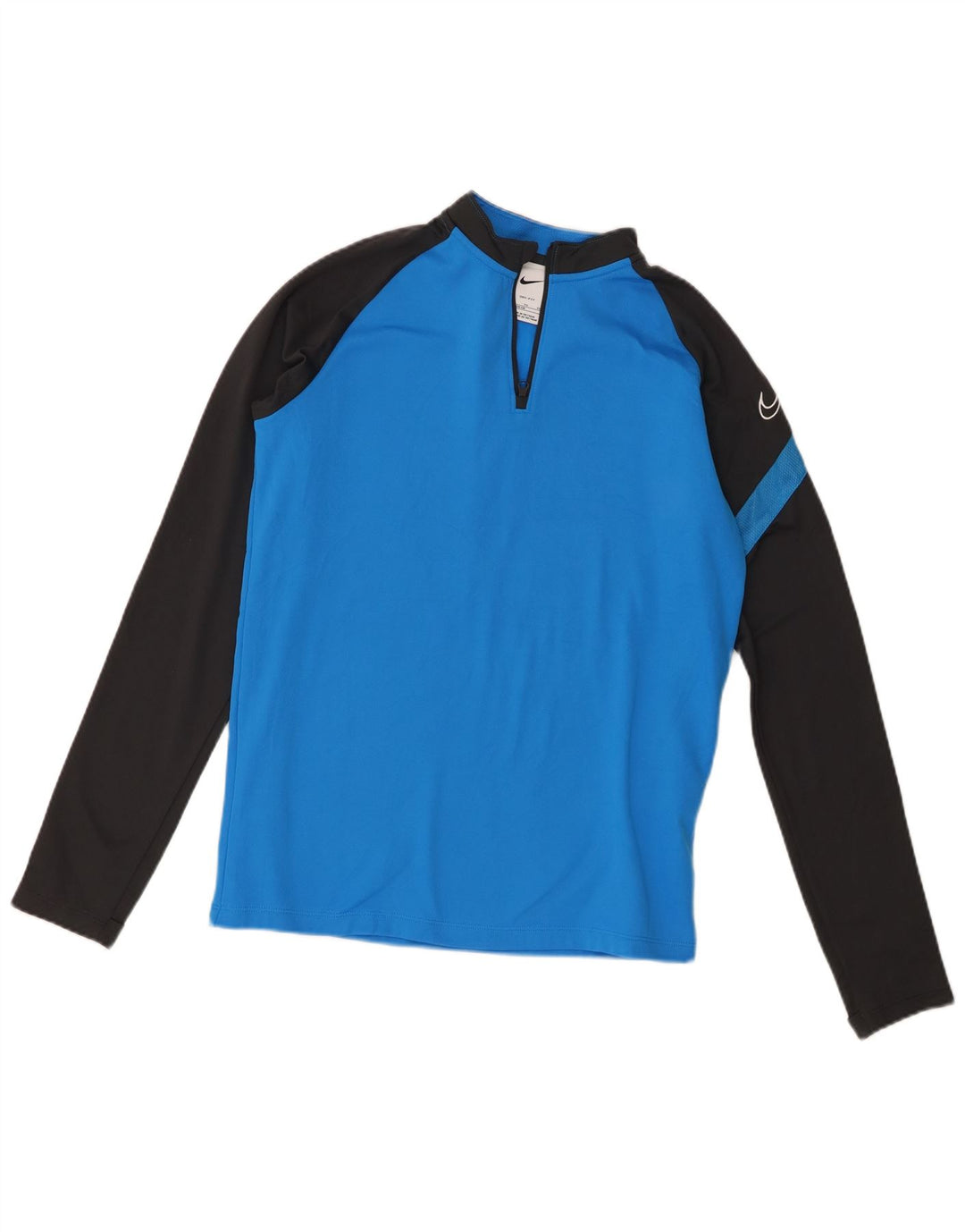 Nike Boys Dri Fit Pullover Trenirka Top 13-14 Years XL Blue Colourblock
