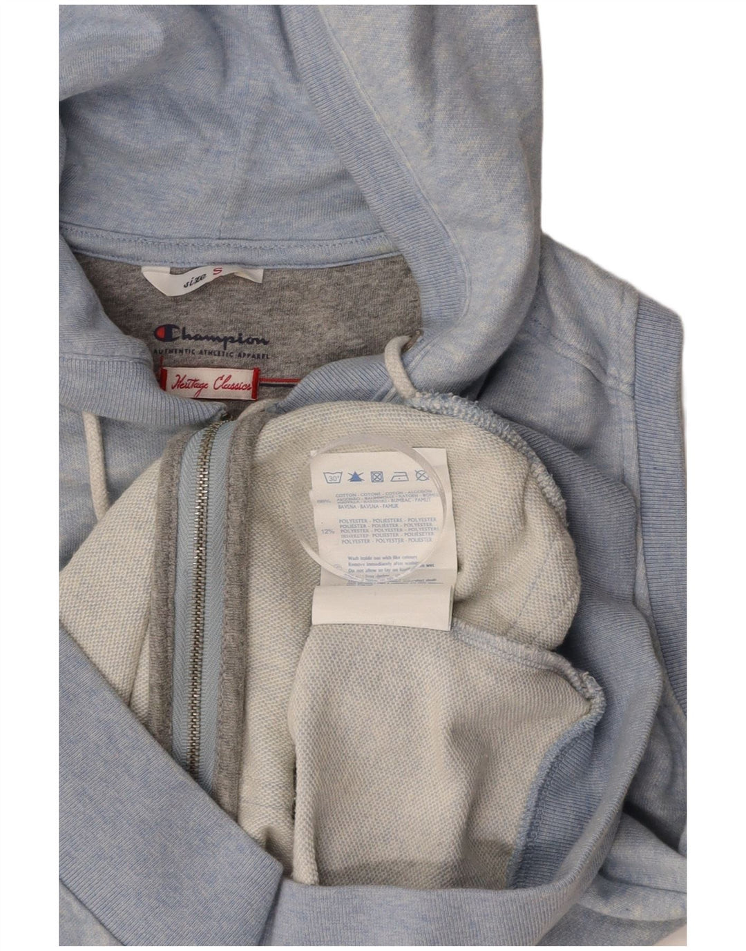 CHAMPION Ženski Heritage Classics pulover s kapuljačom s patentnim zatvaračem UK 10 Small Blue