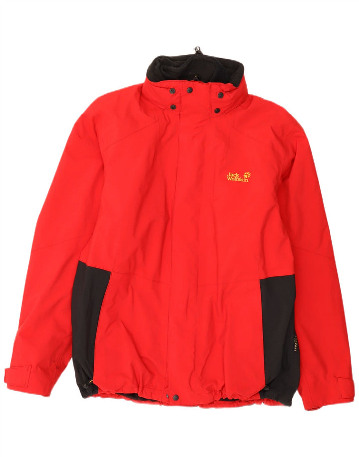 Jack Wolfskin muška kišna jakna UK 44/46 XL Red Colourblock poliamid