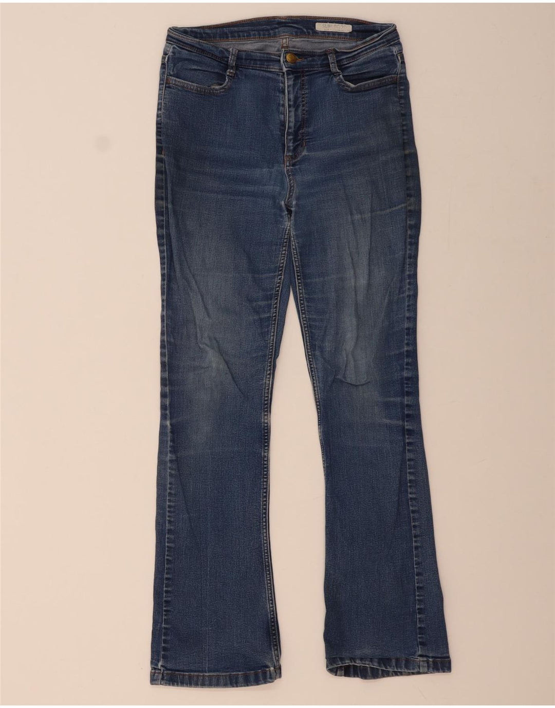 MARKS & SPENCER Ženske traperice Regular Fit Bootcut UK 10 Male W30 L30 Plave