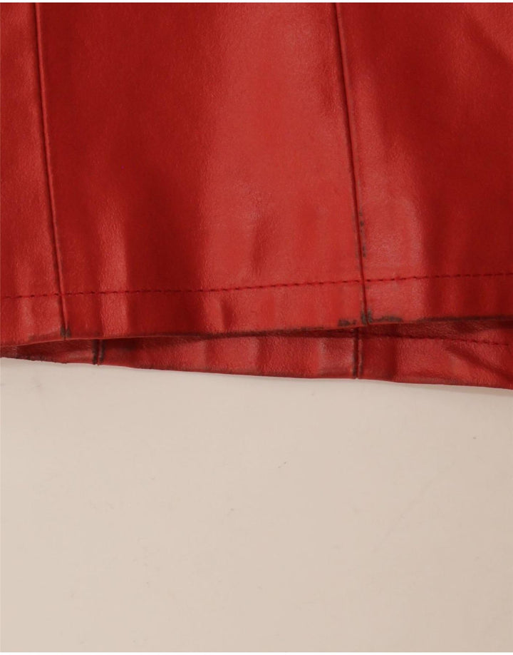 Vintage ženska kožna jakna IT 48 XL crvena koža