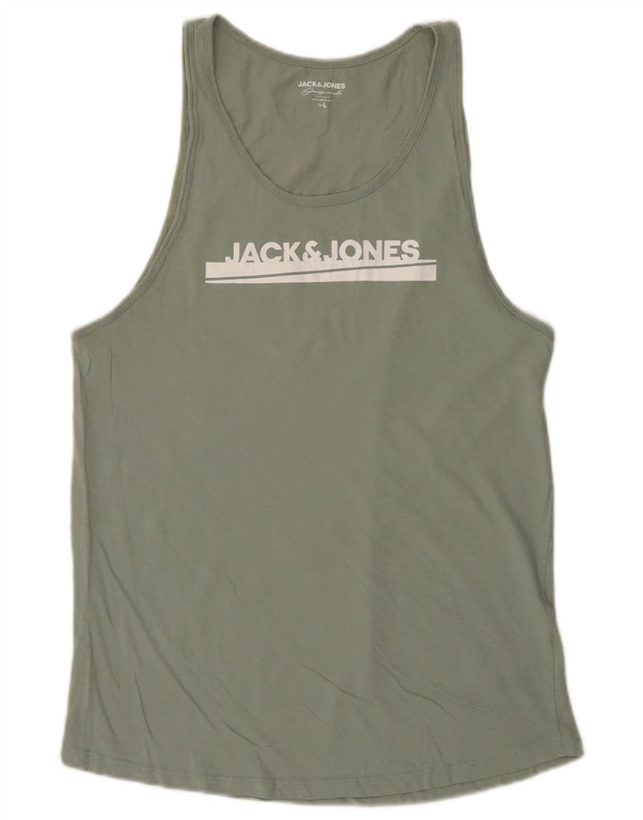 Jack & Jones muški grafički prsluk Veliki zeleni pamuk