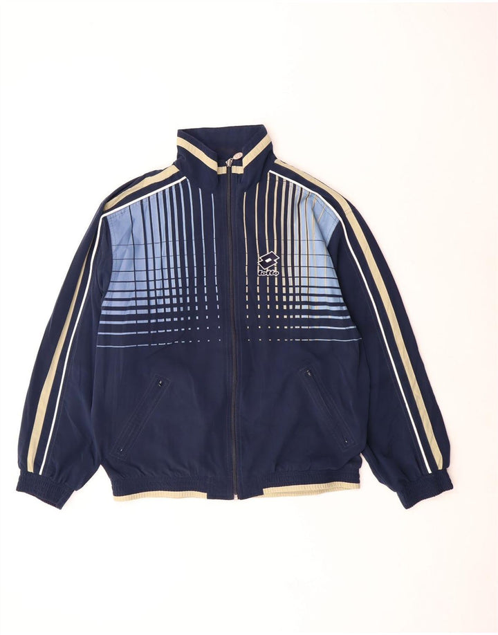 Lotto muška gornja jakna trenirke UK 38/40 srednje tamnoplavi poliester