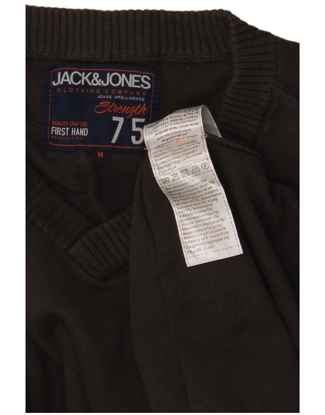 Jack & Jones muški džemper s V-izrezom, srednje sivi pamuk