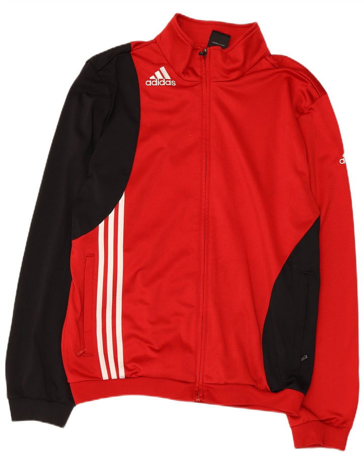ADIDAS muška trenirka gornja jakna UK 40/42 poliester srednje crvene boje