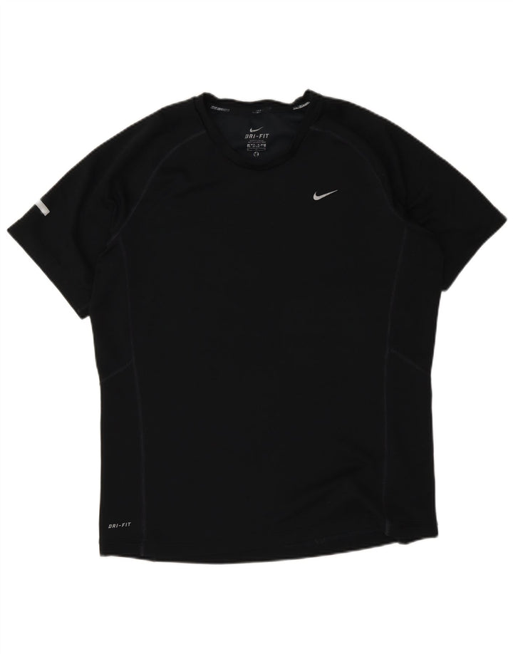 Nike Dri Fit majica kratkih rukava srednji crni poliester
