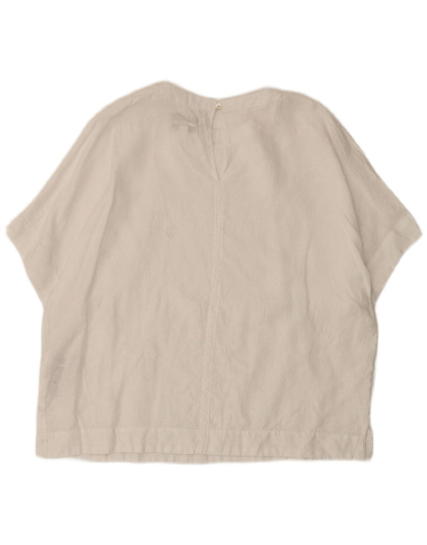 Marks & Spencer ženska prevelika bluza UK 14 Large White Lan