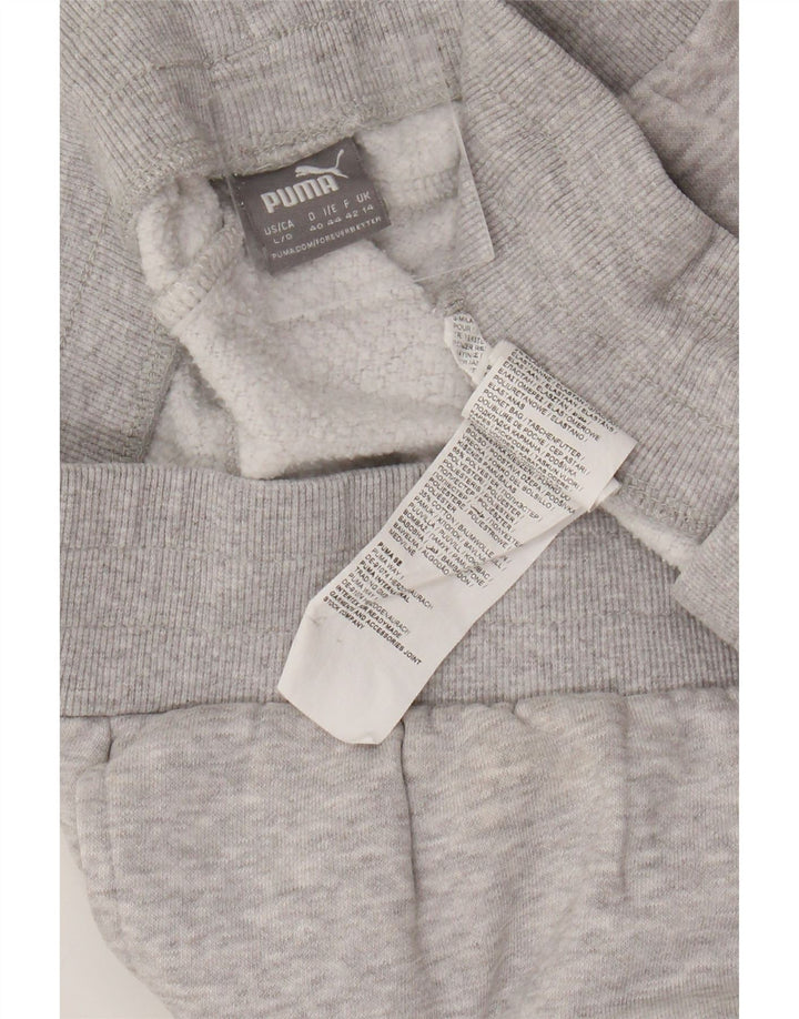 Puma Ženska trenirka Hlače Joggers UK 14 Large Grey Cotton