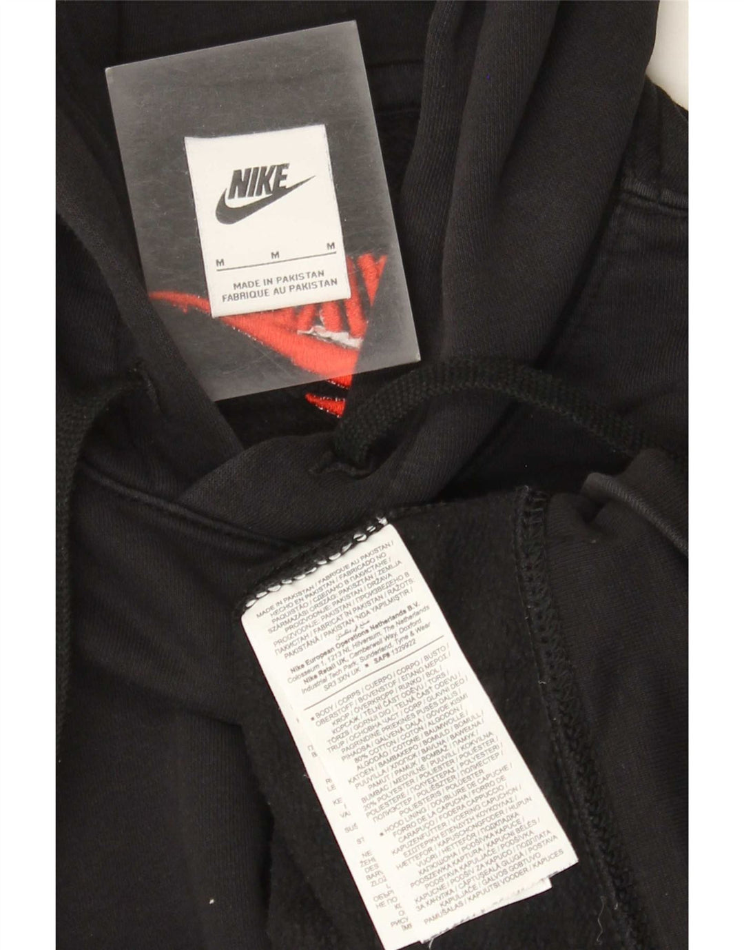 Nike muška majica s kapuljačom srednje veličine, crni pamuk