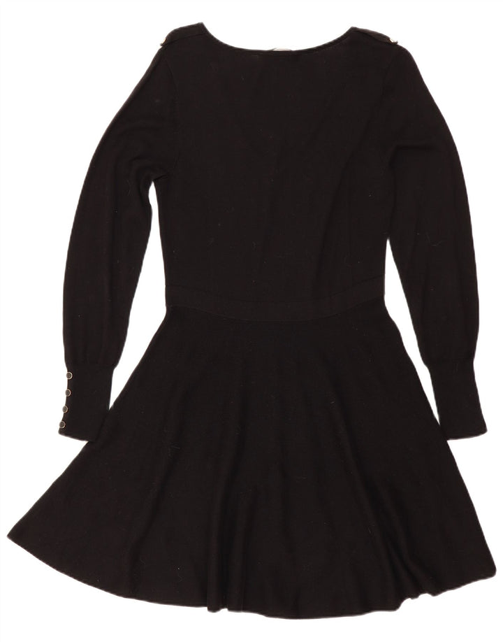 Oasis Ženska džemper haljina UK 12 Srednje crni pamuk