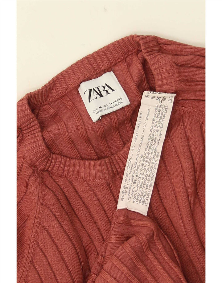 Zara muški džemper s okruglim izrezom srednje smeđe viskoze