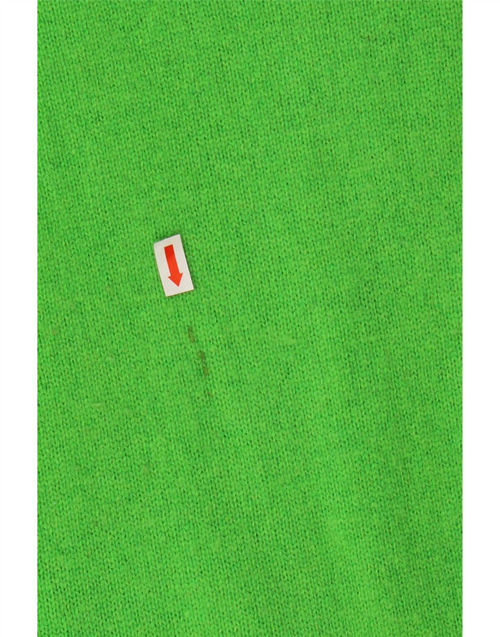 MASSIMO DUTTI Ženski pulover s dugim izrezom UK 14 srednje zelena