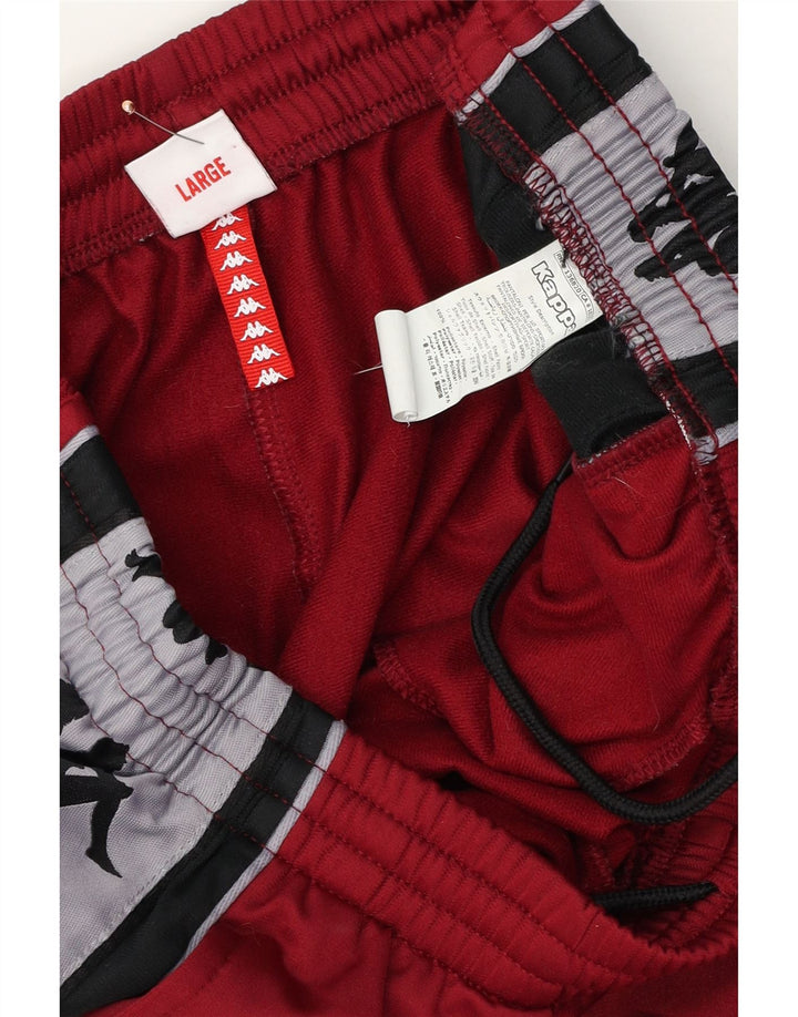 Kappa muške grafičke hlače od trenirke, velike bordo blokove poliestera