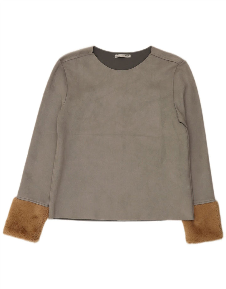 Top ženske bluze Zara UK 10 Small Grey Colourblock