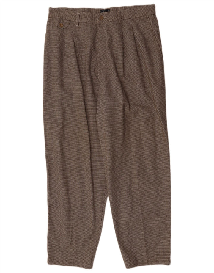 LEE Ženske chino hlače s klinovima US 18 2XL W36 L28 Smeđe Houndstooth