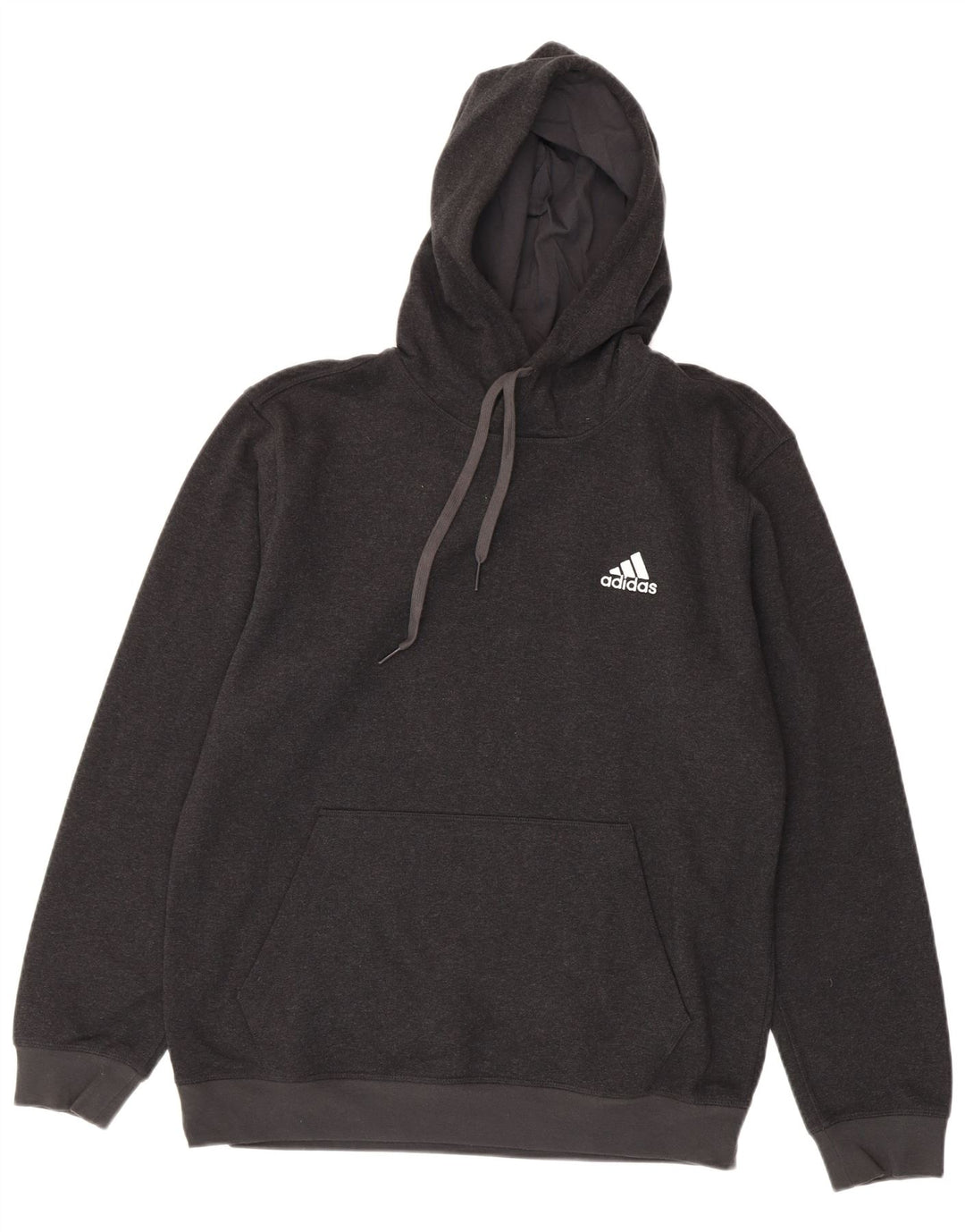 Adidas muška majica s kapuljačom srednje sivi pamuk