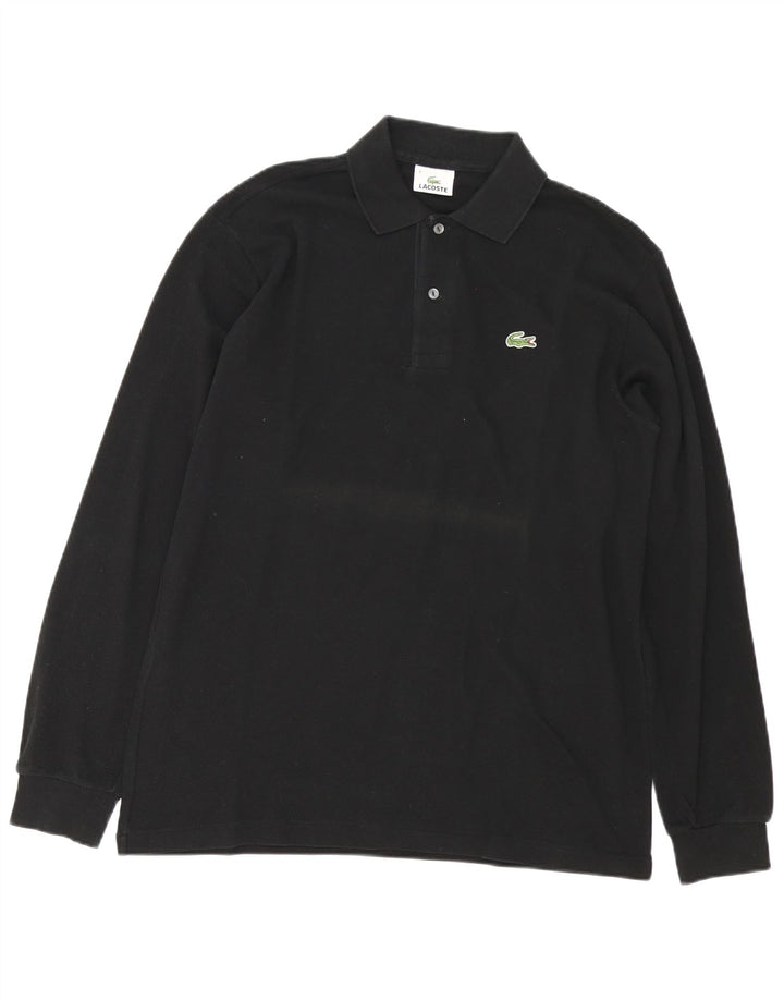 Lacoste muška polo majica dugih rukava veličina 4 srednje crni pamuk