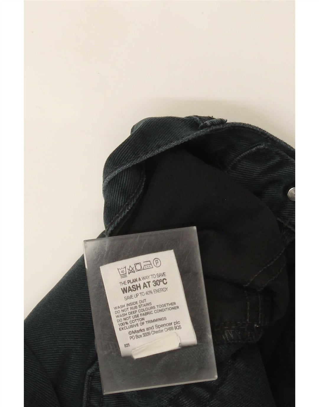 Marks & Spencer muške isprekidane ravne traperice W34 L31 crni pamuk