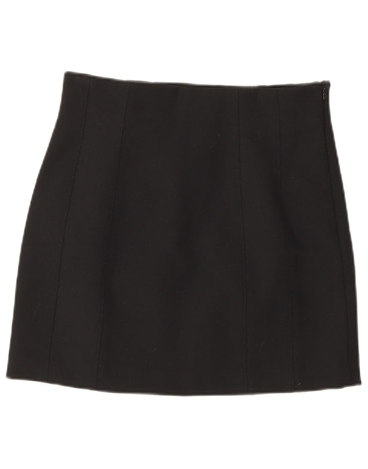 Zara ženska mini suknja mala W26 crni poliester