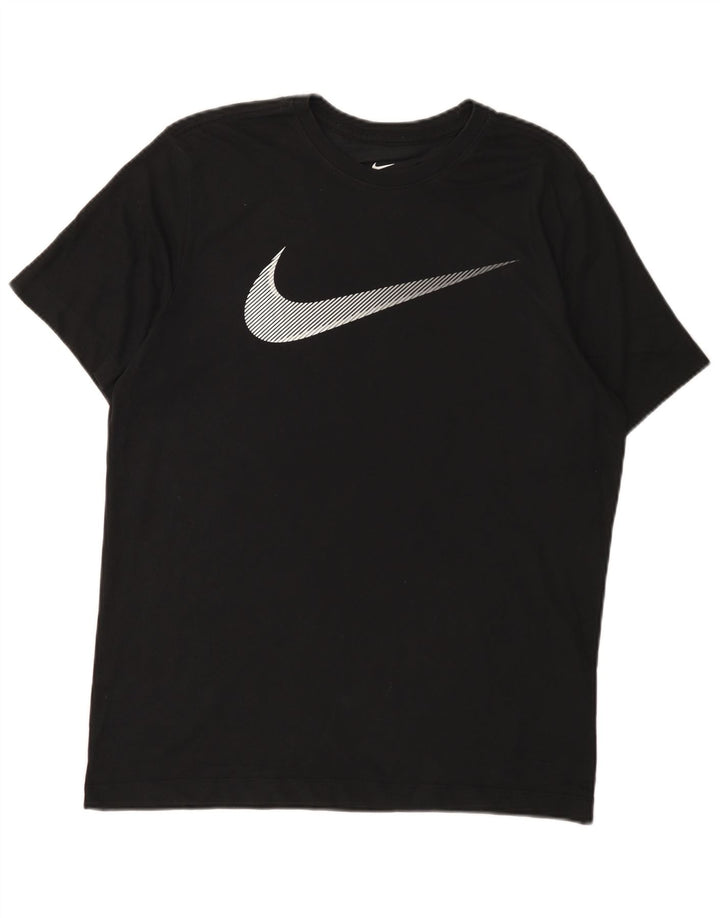 Nike Dri Fit Graphic T-Shirt Top srednje crni pamuk