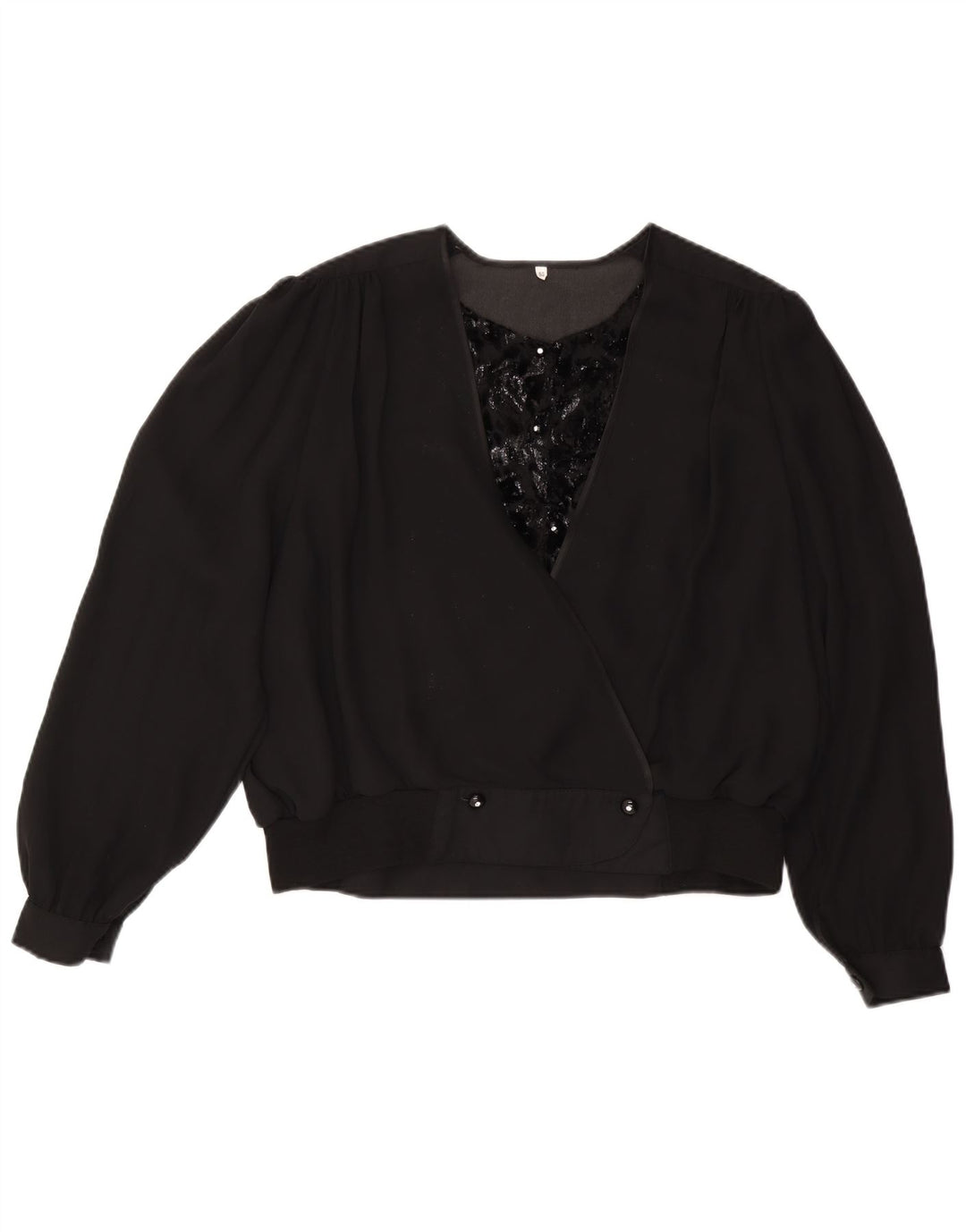 VINTAGE ženska košulja bluza IT 50 XL crna viskoza