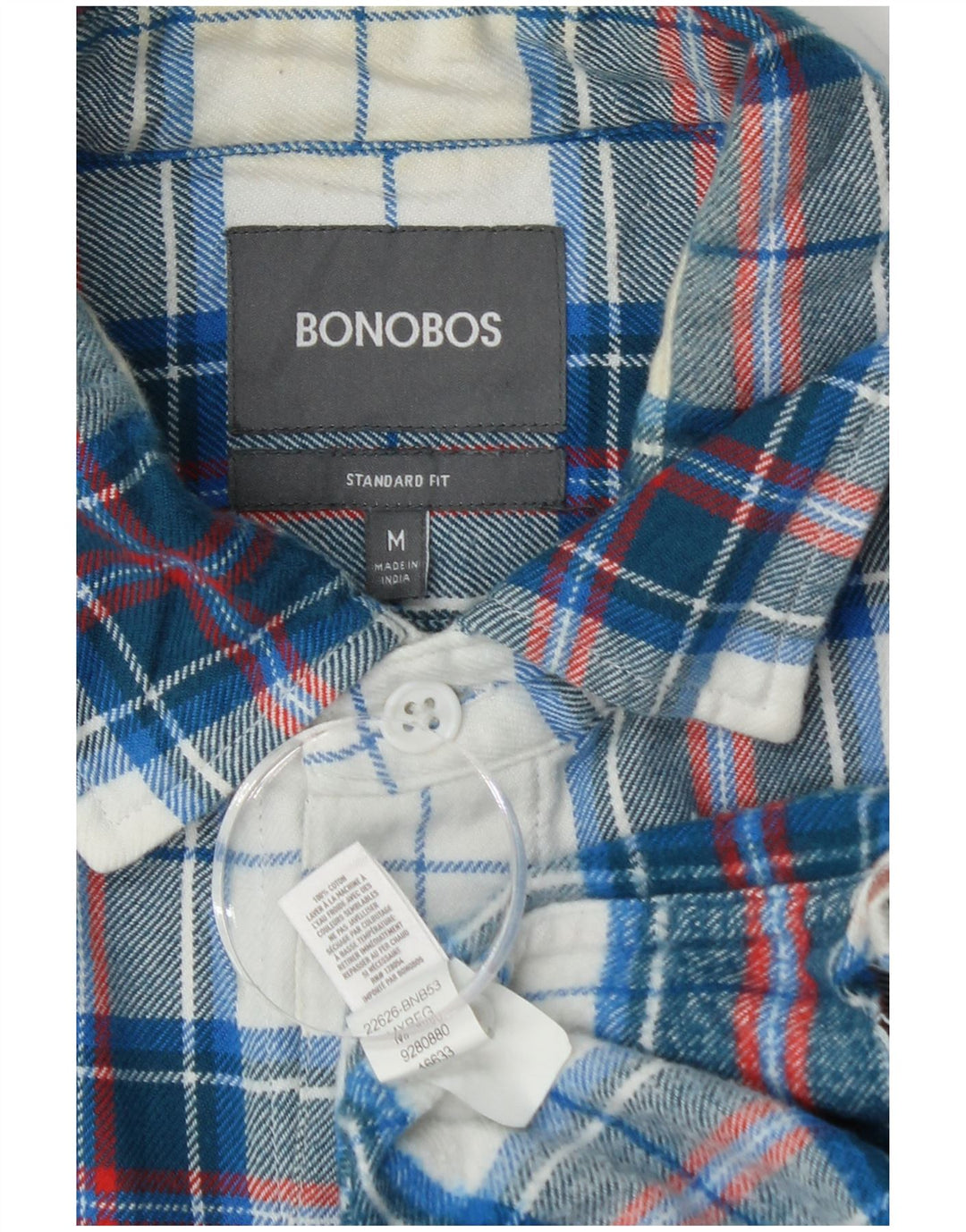 BONOBOS muška flanelska košulja standardnog kroja, pamuk srednje plave boje