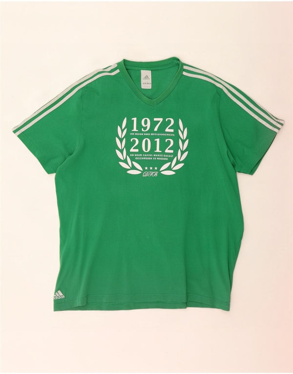 Adidas muška majica s grafičkim motivima 2XL zeleni pamuk