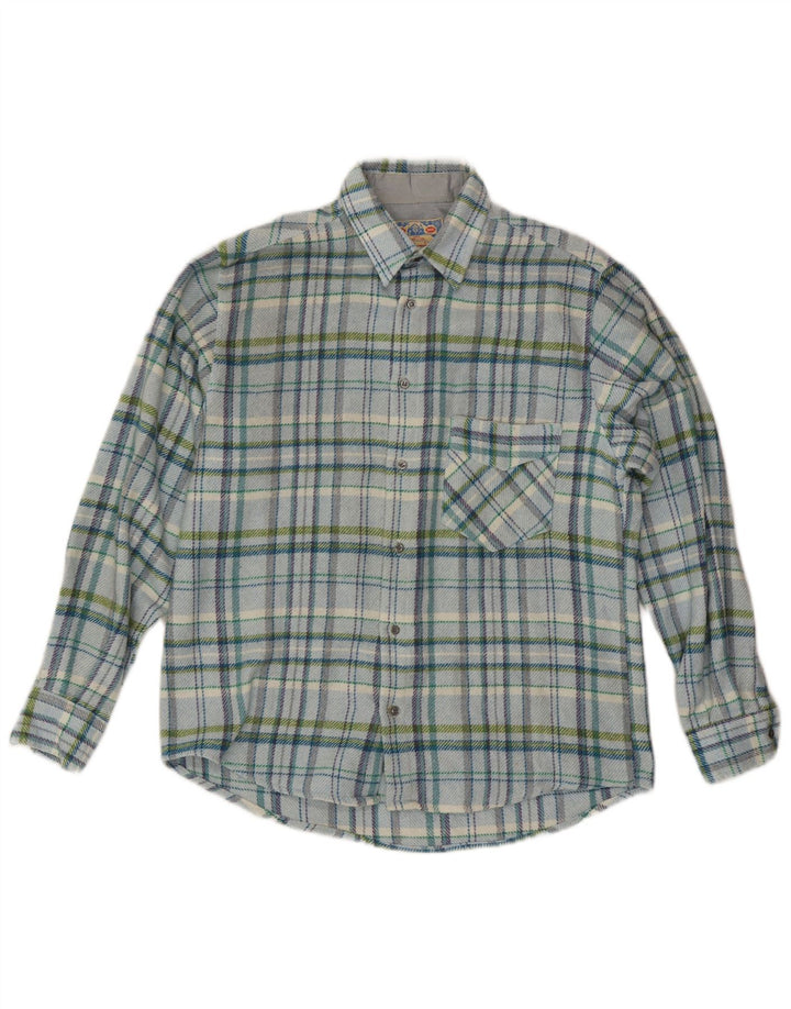 Vintage muška košulja od flanela Lumberjack srednje plave kare