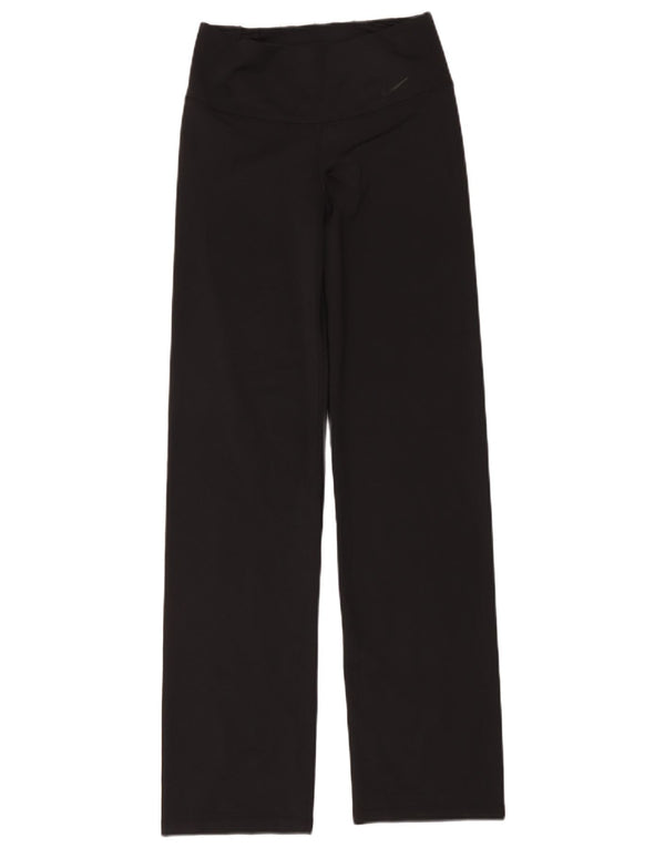 Nike Ženske Dri Fit Trenirke Hlače UK 12 srednje crne