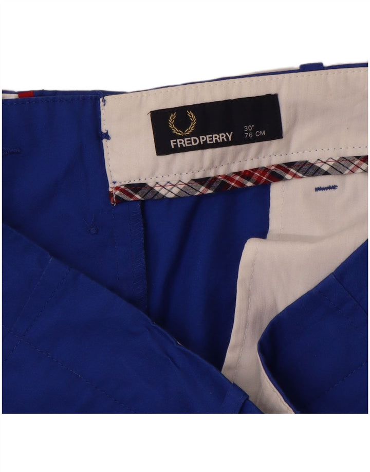 FRED PERRY Muške chino kratke hlače W30 Srednje plavi pamuk