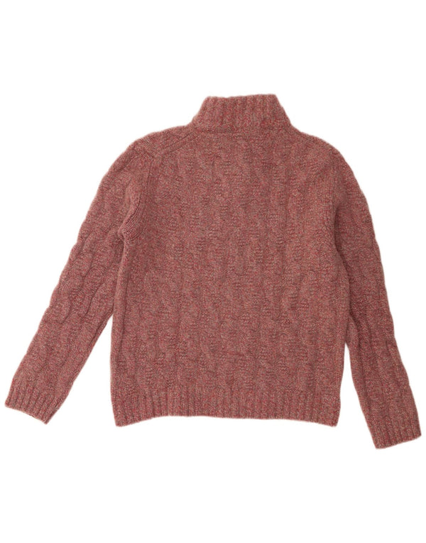 Massimo Dutti ženski džemper s dugmadima i ovratnikom UK 20 2XL ružičasta vunena