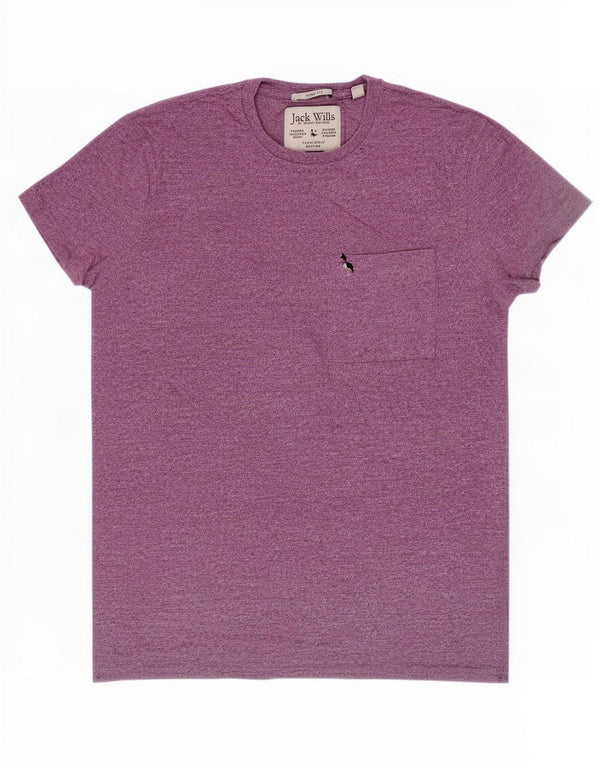 Jack Wills Muška uska majica kratkih rukava XS Ljubičasti flekasti pamuk