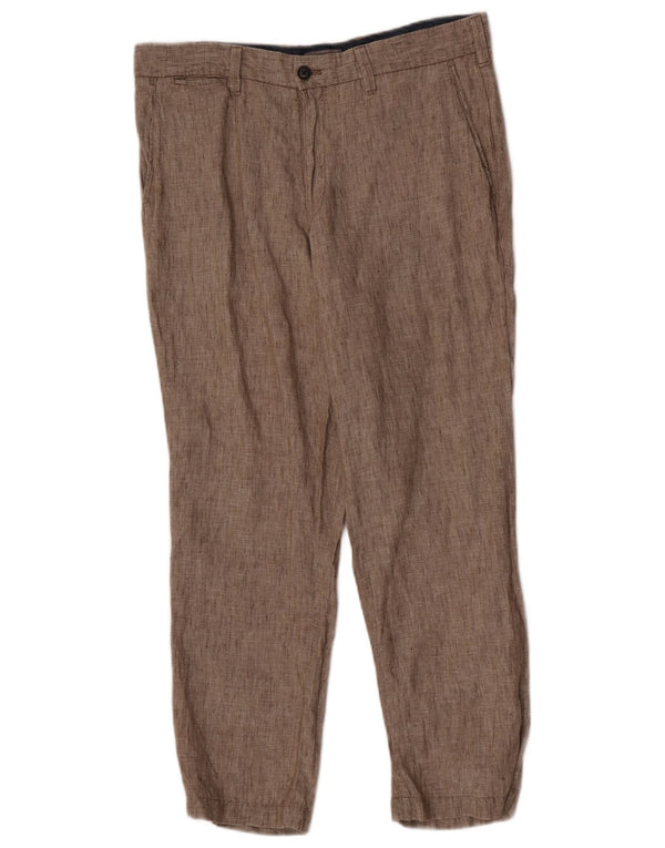 Marks & Spencer muške chino hlače po mjeri W34 L29 bež lan