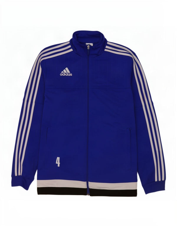 Adidas muška grafička trenirka, gornja jakna, poliester srednje plave boje