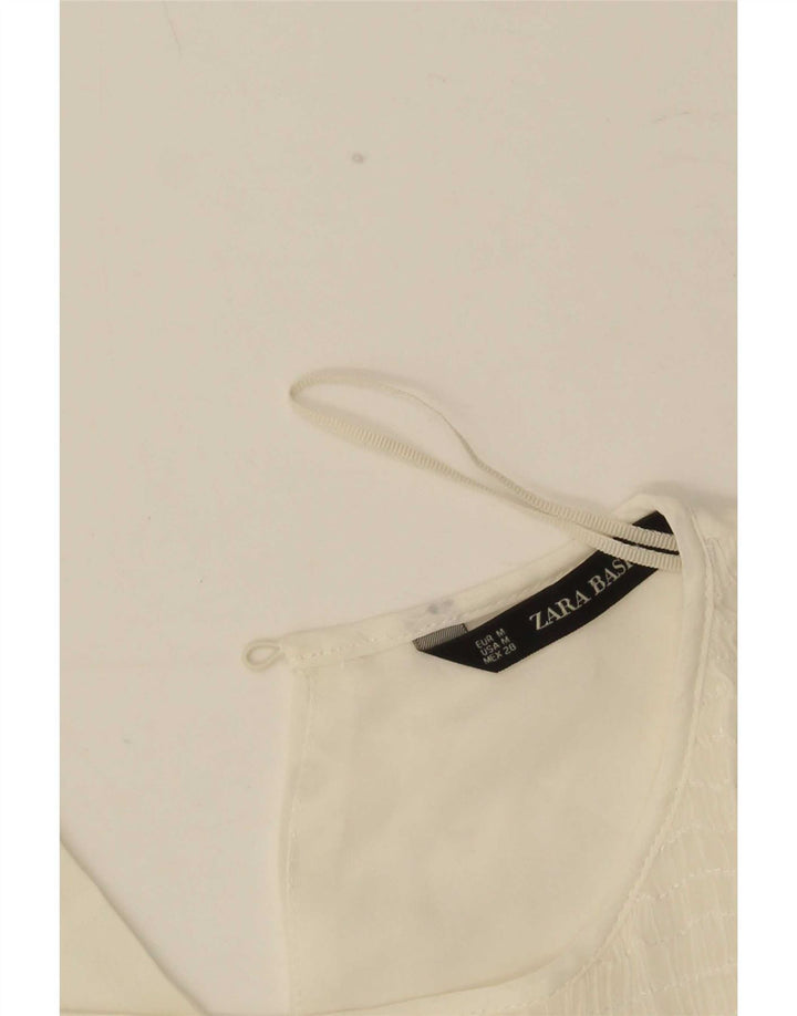 Zara ženski gornji dio bluze bez rukava UK 14 Medium Off White