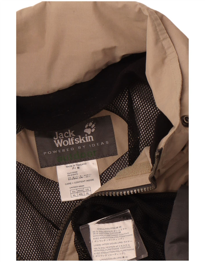 Jack Wolfskin muška kišna jakna UK 42 XL bež poliester u boji