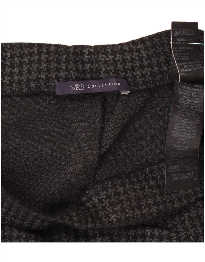 Ženske hlače Marks & Spencer UK 14 Large W32 L27 Siva Houndstooth