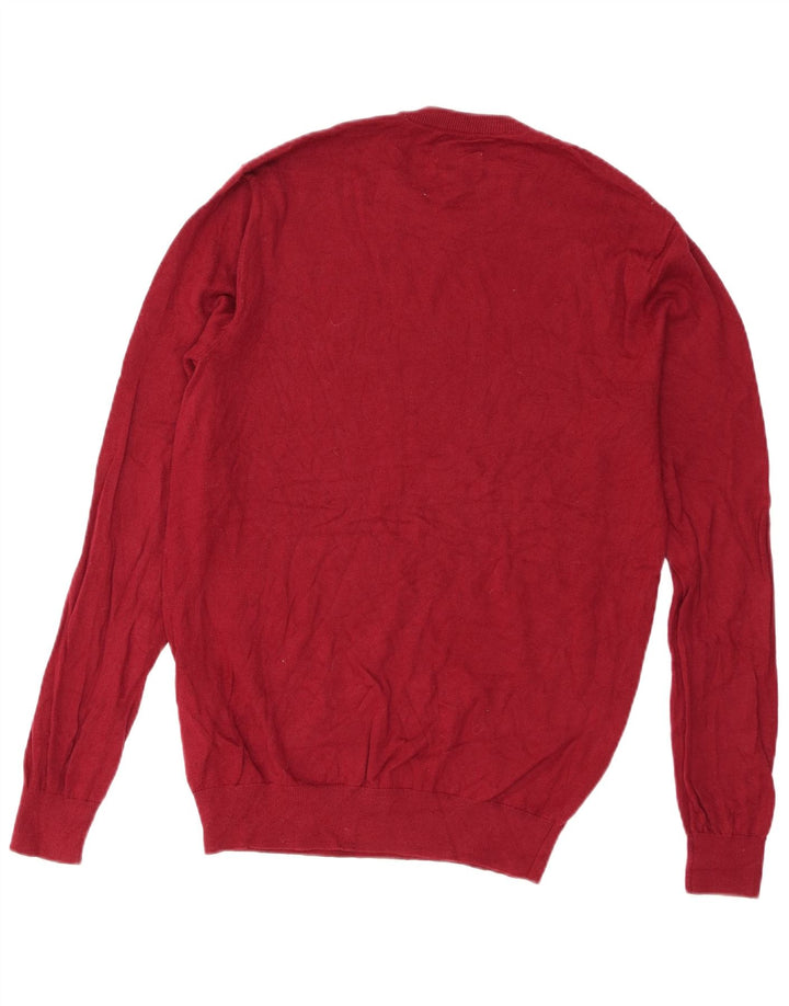 Jack Wills, muški džemper s okruglim izrezom, srednji crveni pamuk